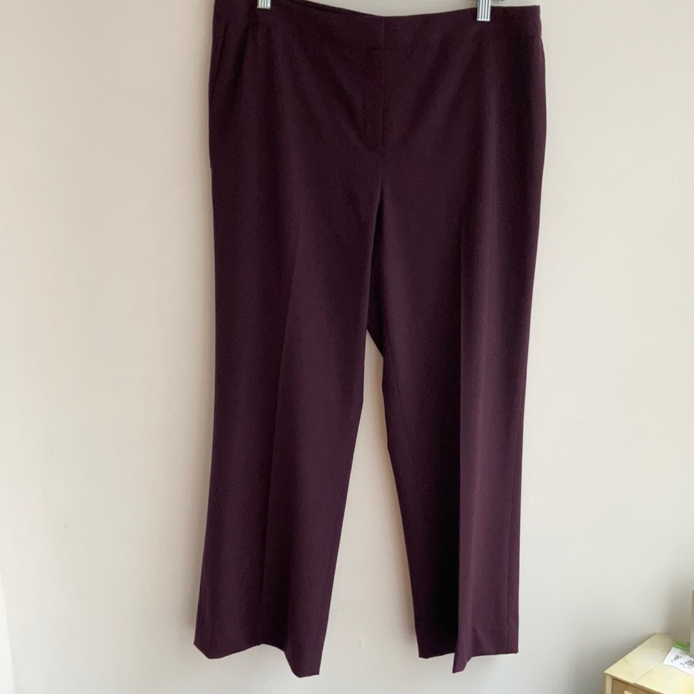 Lafayette 148 Menswear Stretch Wool Trousers Size 10 Cropped